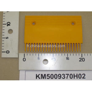 KM5009370H02 Plaque de peigne en plastique jaune pour les escaliers mécaniques